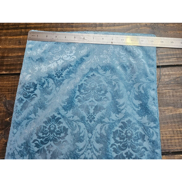 Rodeo Home Table Runner 13"x 75" Velvety Blue Damask Granny Cottage Core Royal - Picture 6 of 6